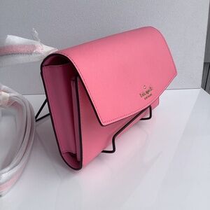 Kate Spade Saffiano Leather Crossbody Phone Case Starburst Pink WLRU6233 NWT